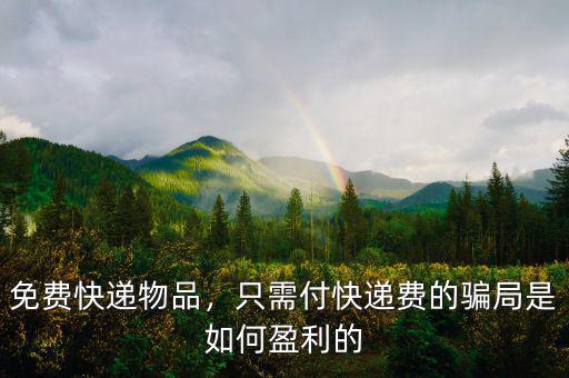 免費(fèi)快遞物品，只需付快遞費(fèi)的騙局是如何盈利的