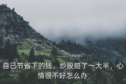 自己節(jié)省下的錢，炒股賠了一大半，心情很不好怎么辦