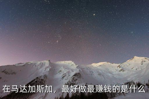 在馬達(dá)加斯加，最好做最賺錢的是什么