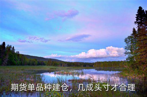 期貨單品種建倉，幾成頭寸才合理
