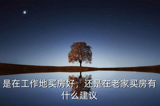 是在工作地買房好，還是在老家買房有什么建議