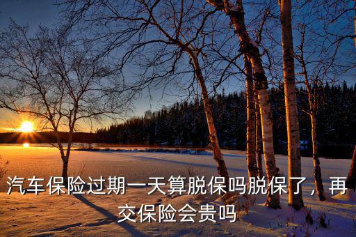 汽車保險(xiǎn)過期一天算脫保嗎脫保了，再交保險(xiǎn)會(huì)貴嗎