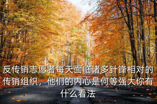 反傳銷志愿者每天面臨諸多針鋒相對的傳銷組織，他們的內(nèi)心是何等強大你有什么看法
