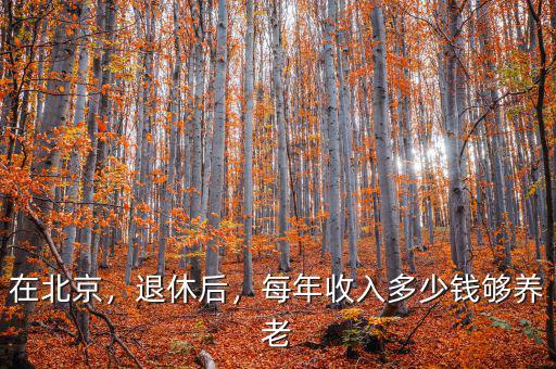 在北京，退休后，每年收入多少錢夠養(yǎng)老