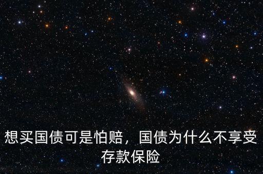 想買國債可是怕賠，國債為什么不享受存款保險