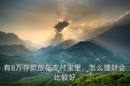 有8萬存款放在支付寶里，怎么理財(cái)會比較好