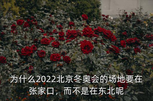 為什么2022北京冬奧會的場地要在張家口，而不是在東北呢