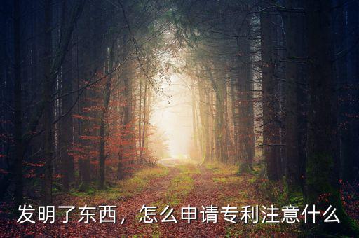發(fā)明了東西，怎么申請(qǐng)專(zhuān)利注意什么
