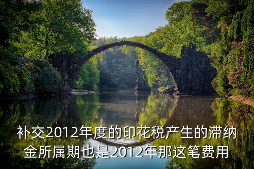 補(bǔ)交印花稅屬期是什么意思，補(bǔ)交2012年度的印花稅產(chǎn)生的滯納金所屬期也是2012年那這筆費(fèi)用