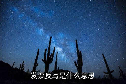 發(fā)票反寫什么意思，反寫什么意思
