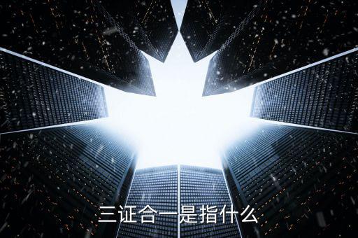 變更三證合一是什么意思，三證合一是指什么