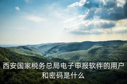 陜西省國家稅務(wù)局賬號(hào)是什么，你好我想問你 一下 網(wǎng)上國稅的用戶名和密碼是什么