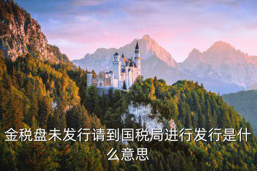 稅控發(fā)行是什么意思，金稅盤未發(fā)行請到國稅局進(jìn)行發(fā)行是什么意思