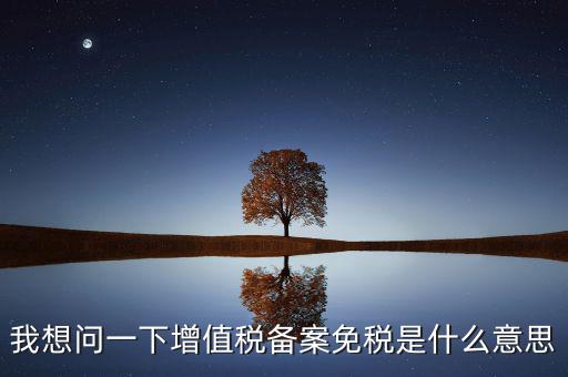 增值稅網(wǎng)上備案是什么意思，公司剛成立請問到稅務(wù)局備案是什么意思