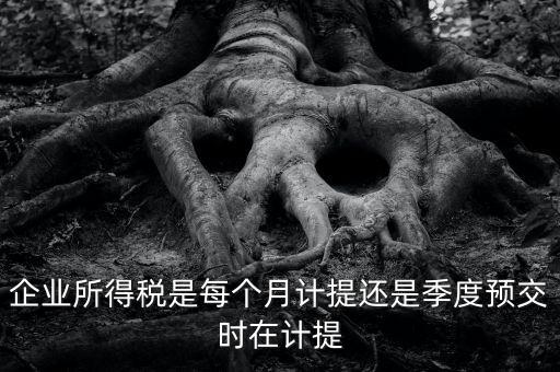 企業(yè)所得稅什么時候計提，企業(yè)所得稅在什么時候開始預(yù)提