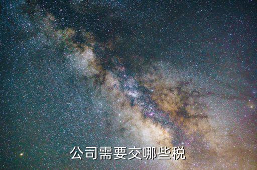 公司繳納什么稅，公司需要交哪些稅
