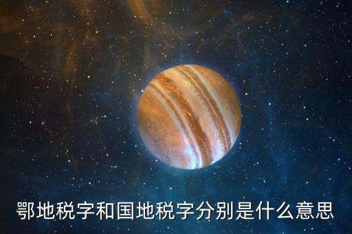 武國稅和鄂國稅有什么區(qū)別，鄂地稅字和國地稅字分別是什么意思
