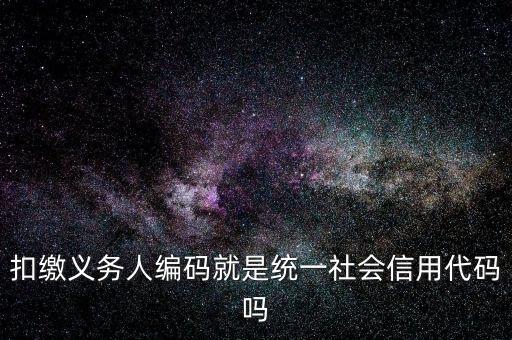 扣款人義務(wù)編碼是什么意思，扣繳義務(wù)人編碼是什么