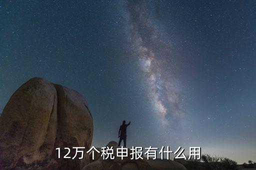 12萬申報是什么意思，12萬個稅申報有什么用