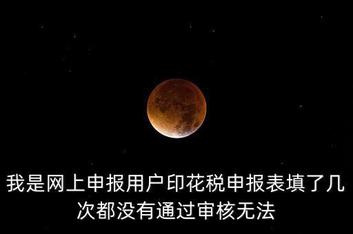 我是網(wǎng)上申報(bào)用戶印花稅申報(bào)表填了幾次都沒有通過審核無(wú)法