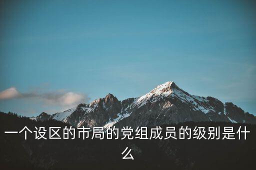 市國稅局黨組成員是什么級別，一個設(shè)區(qū)的市局的黨組成員的級別是什么