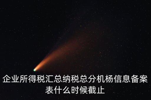 匯總所得稅備案什么時間，備案應(yīng)該在什么時候進行求解