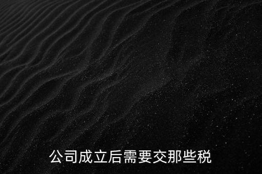 辦一個企業(yè)都需要交什么稅，公司成立后需要交那些稅