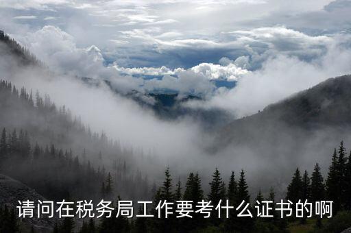地稅局上班要什么證書，請問在稅務(wù)局工作要考什么證書的啊