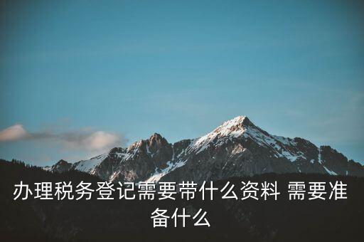 稅務(wù)局登記需要什么資料，稅務(wù)登記 代辦需要什么手續(xù)
