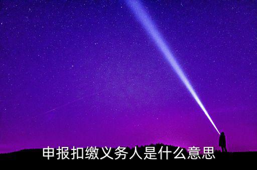 什么是非居民扣繳申報，非居民所得申報什么意思