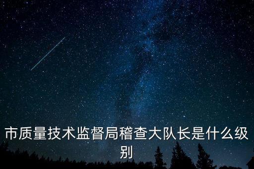 顯稽查局長是什么級別，市質(zhì)量技術(shù)監(jiān)督局稽查大隊長是什么級別