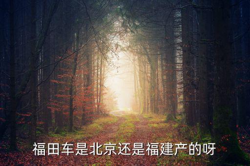 福田是什么國(guó)家，福田車(chē)是北京還是福建產(chǎn)的呀