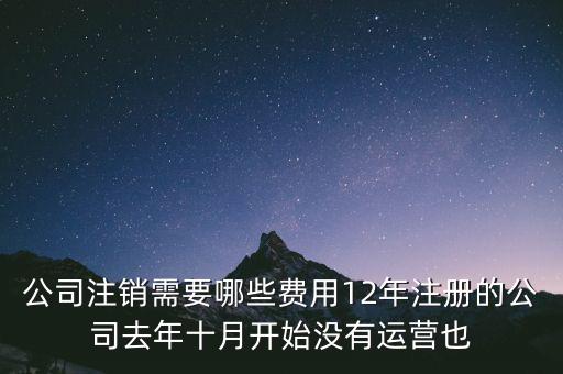企業(yè)注銷要交些什么稅，公司注銷需要哪些費(fèi)用12年注冊(cè)的公司去年十月開始沒有運(yùn)營(yíng)也