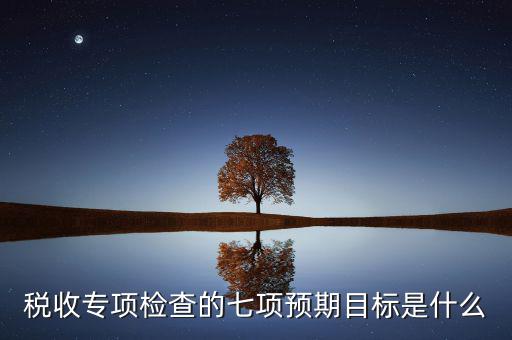 什么是稅收專項(xiàng)調(diào)查，稅收專項(xiàng)檢查的七項(xiàng)預(yù)期目標(biāo)是什么