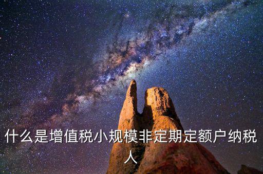 非定期定額報是什么意思，什么是增值稅小規(guī)模非定期定額戶納稅人