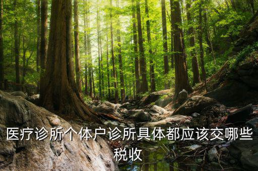 醫(yī)院應(yīng)交什么稅，醫(yī)療診所個體戶診所具體都應(yīng)該交哪些稅收