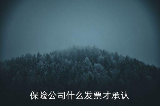 保險公司要什么發(fā)票，保險公司什么發(fā)票才承認(rèn)