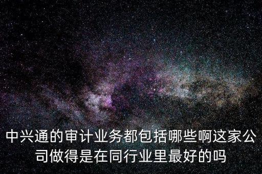 百旺中興通干什么的，中興通的審計業(yè)務都包括哪些啊這家公司做得是在同行業(yè)里最好的嗎