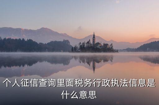 稅務(wù)負面清單指什么，個人征信查詢里面稅務(wù)行政執(zhí)法信息是什么意思