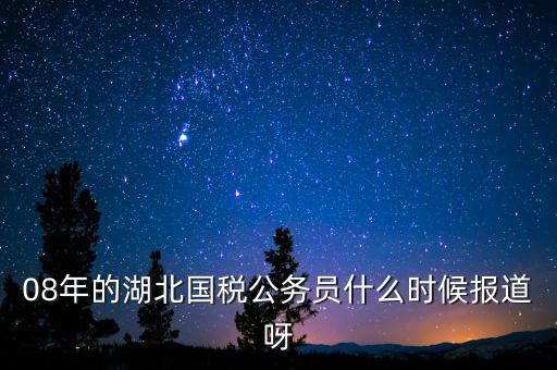 國稅什么時(shí)候報(bào)道 吧，08年的湖北國稅公務(wù)員什么時(shí)候報(bào)道呀