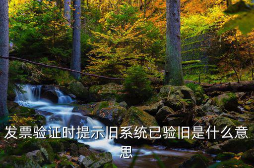 什么叫已驗(yàn)舊發(fā)票，發(fā)票驗(yàn)證時(shí)提示舊系統(tǒng)已驗(yàn)舊是什么意思