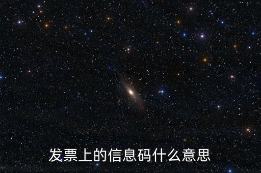 使用新的發(fā)票信息是什么意思，發(fā)票上的信息碼什么意思