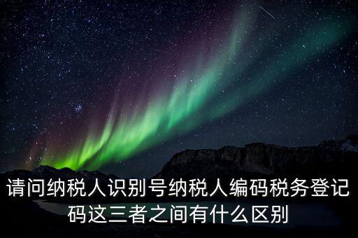 稅收編碼影響什么不同，納稅編碼和稅務登記號碼有什么不同