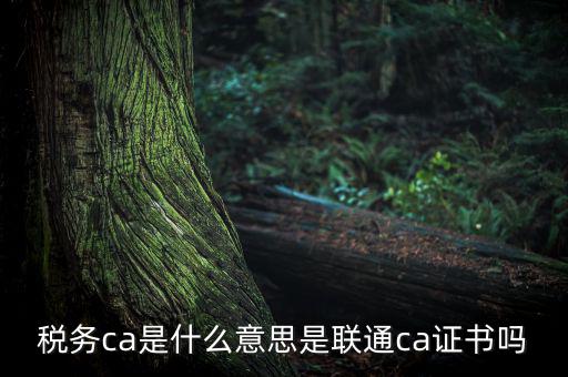 稅務ca是什么意思，去地稅簽三方協(xié)議需要以下東西第四個CA是什么意思啊