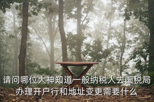 地址變更國(guó)稅變更需要什么資料，到稅局辦理變更地址需要什么資料