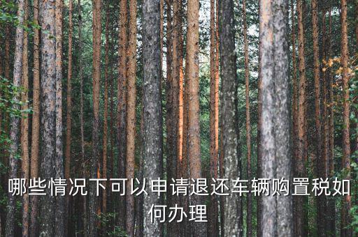 機(jī)動(dòng)車退稅要什么資料，申請退還已繳的車輛購置稅應(yīng)提供哪些資料