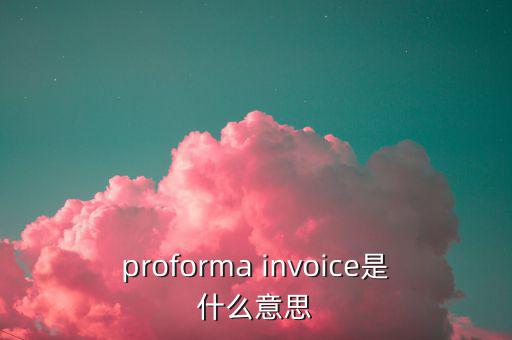 稅收營商環(huán)境是什么意思，proforma invoice是什么意思