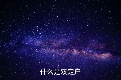 國稅雙定戶是什么意思，單位中什么是雙定戶