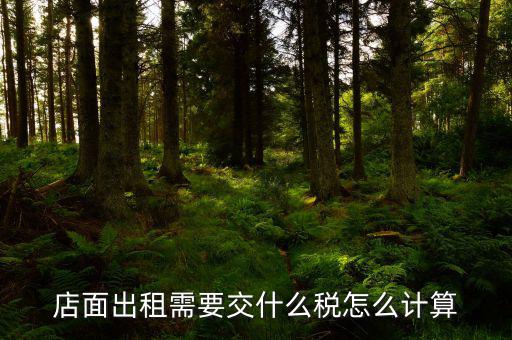 商鋪出租房屋交什么稅，商鋪出租應(yīng)交哪些稅