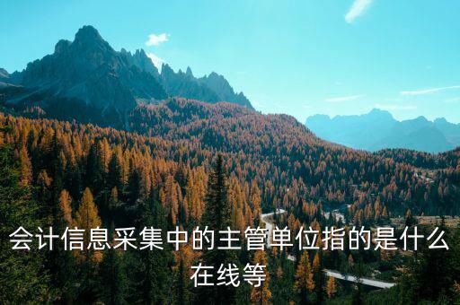 主管征收機(jī)關(guān)填什么，會(huì)計(jì)信息采集中的主管單位指的是什么在線(xiàn)等